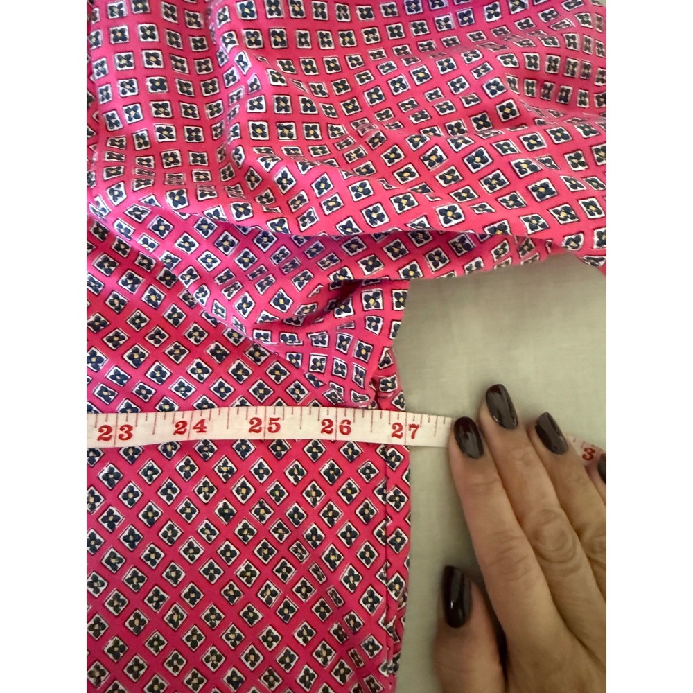 Polo‎ Ralph Lauren 2XB Polo Shirt Pink Geometric Print Short Sleeve Cotton Tall - Picture 6 of 8